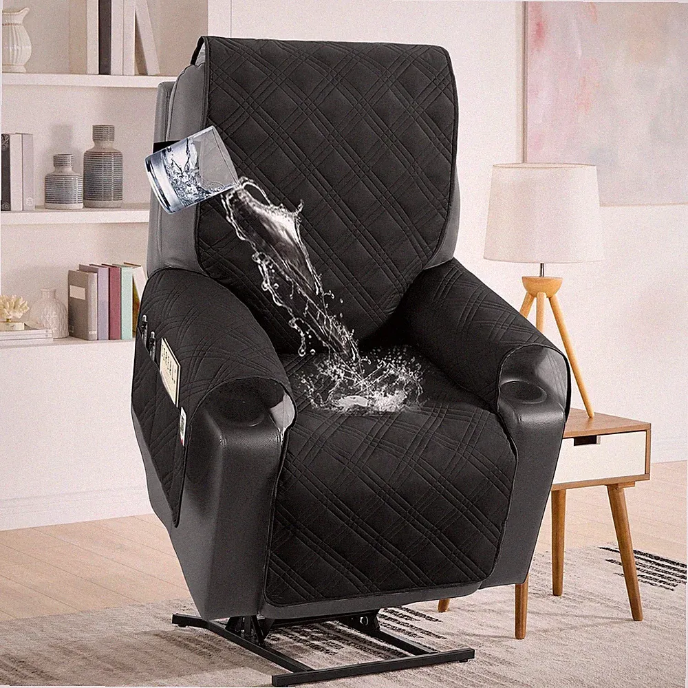 100% Waterproof Power Lift Recliner Cover with Side Pocket Electric Lift Recl...