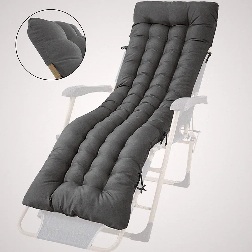 67" Waterproof Oxford Chaise Lounge Cushion Extra Thick Pad for Outdoor Recliner