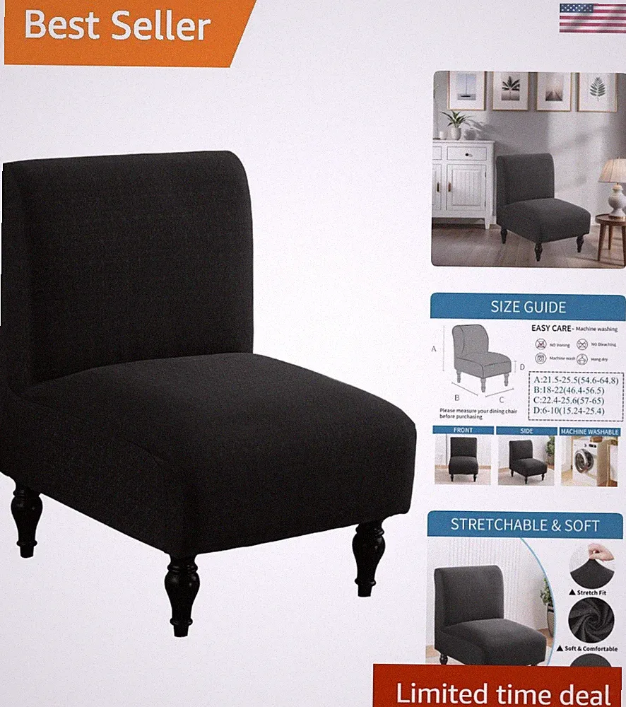 Armless Accent Chairs Covers, Thick Armless Recliner Sofa Cover Stretchable,...