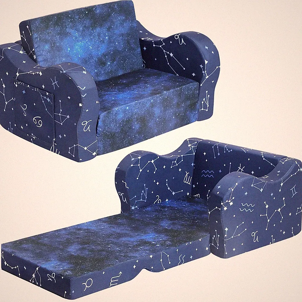 Blue Kids Sofa with Removable Cover