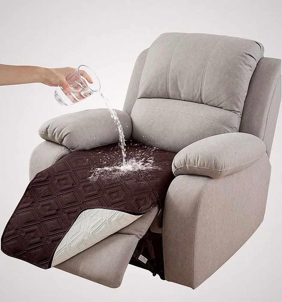Genina 100% Waterproof Recliner Chair Covers, Anti-Slip Recliner Cover Dog Couch