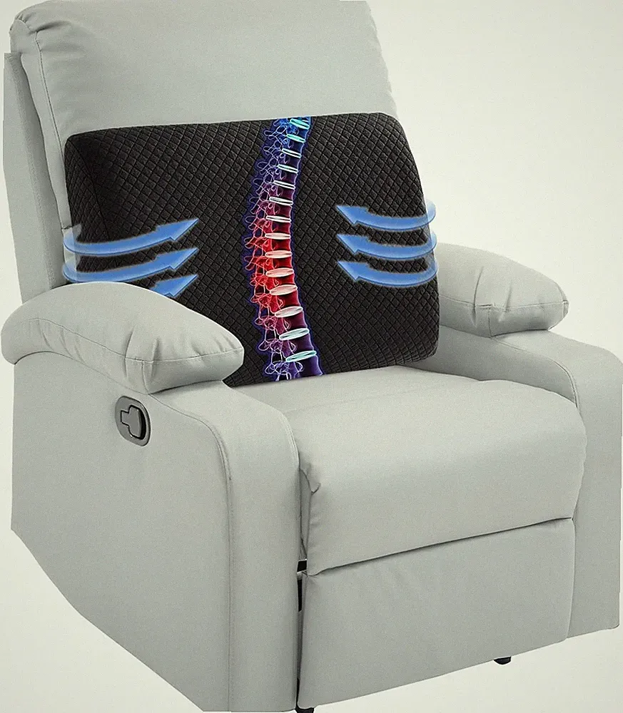 HOMBYS Lumbar Support Pillow for Recliner Chair, 20“x13.5x5, Black