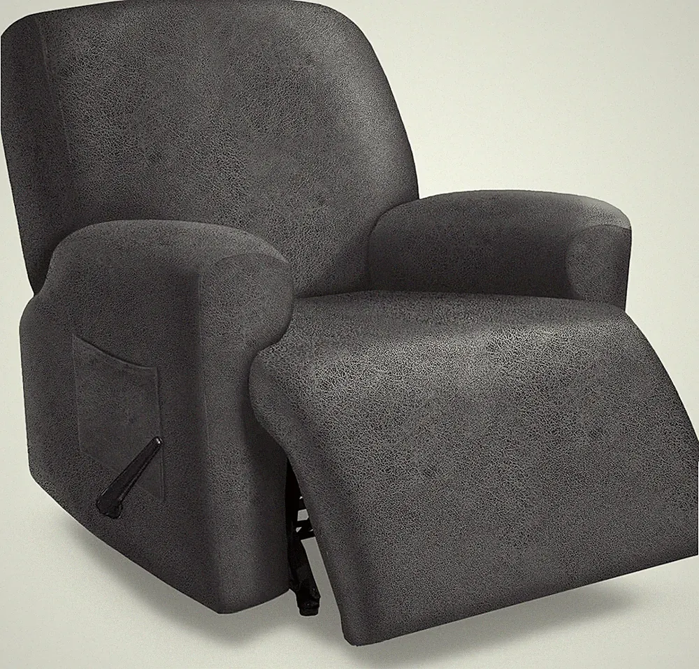 Large Recliner Chair Covers - 4-Piece Stretch Slipcover for Oversized Recliners