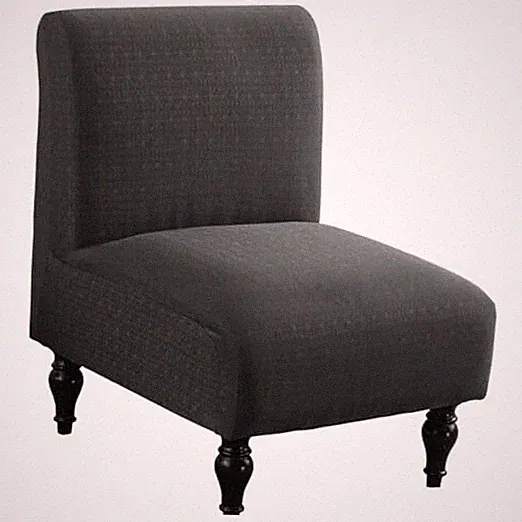 LavishCover Armless Accent Chairs Covers, Thick Armless Recliner 1pc Darkgrey