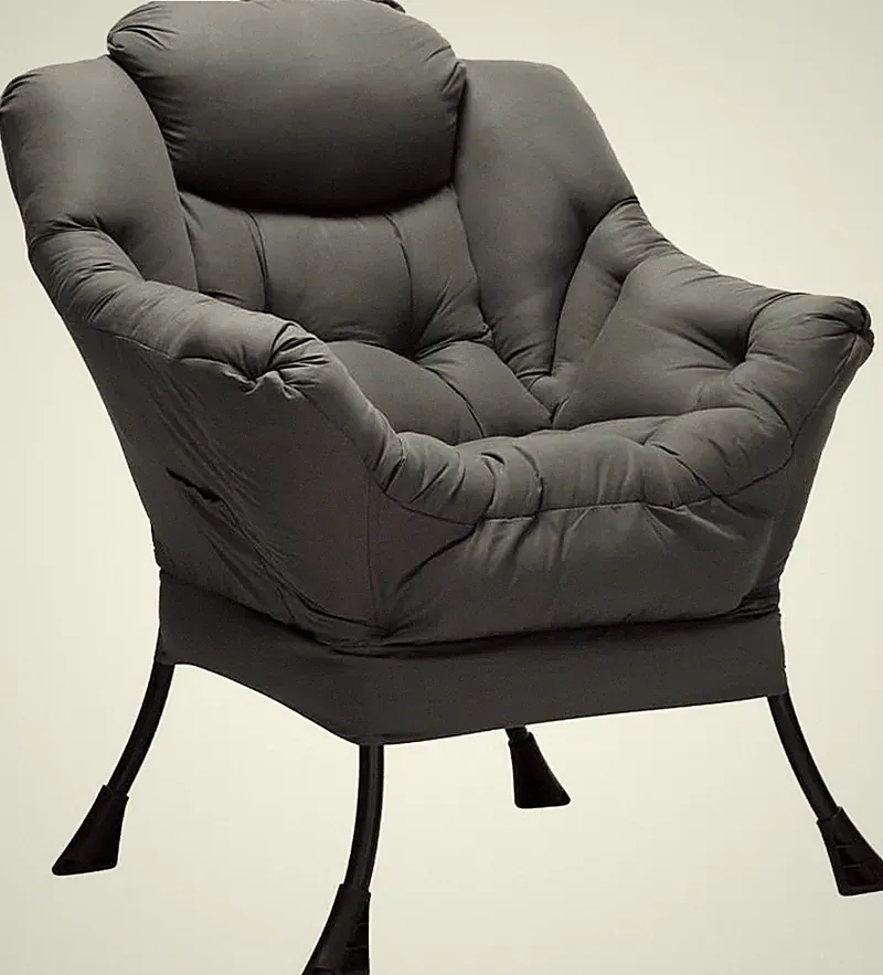 Lazy Chair with Armrest and Side Pocket, Comfy Accent Lounge Chair,Leisure Sofa