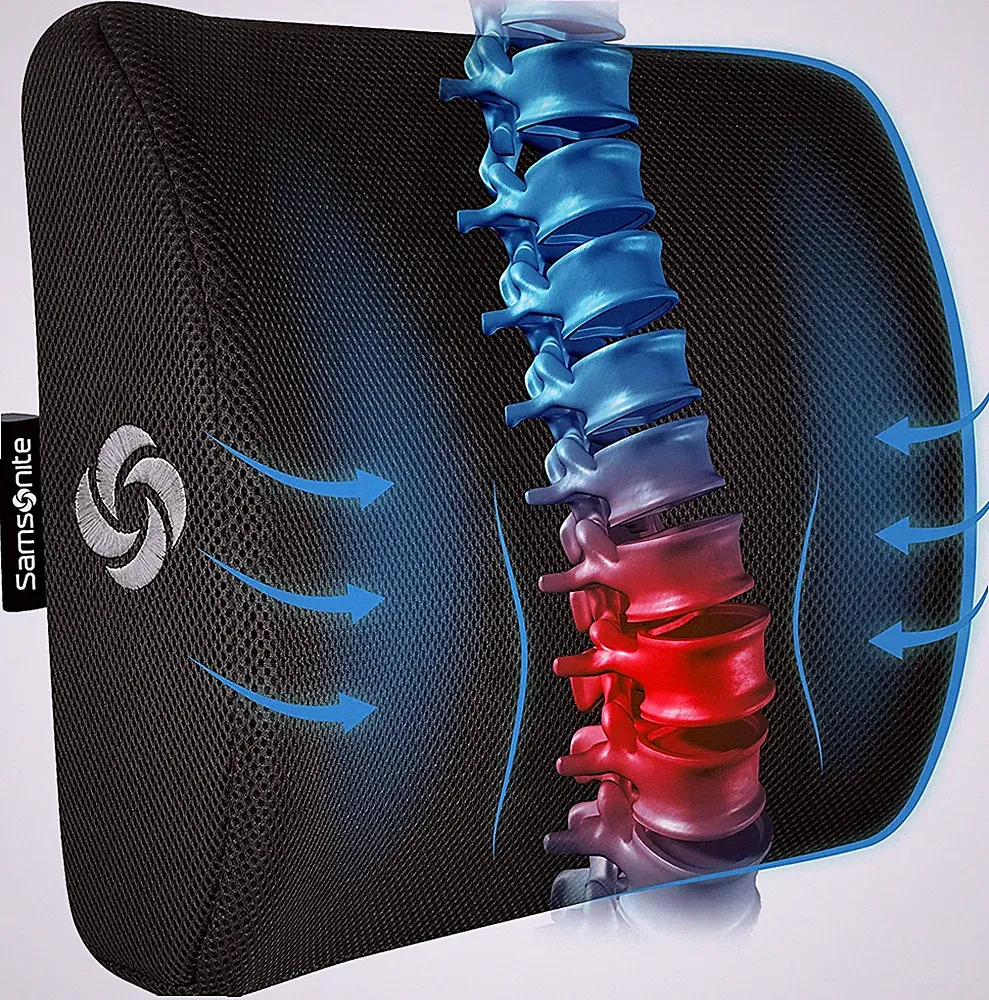 Memory Foam Lumbar Support Pillow for Recliner with Recliner Chair Seat Cushion