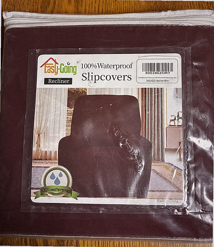 NEW Easy Going Recliner Slip-Covers Waterproof Maroon Color