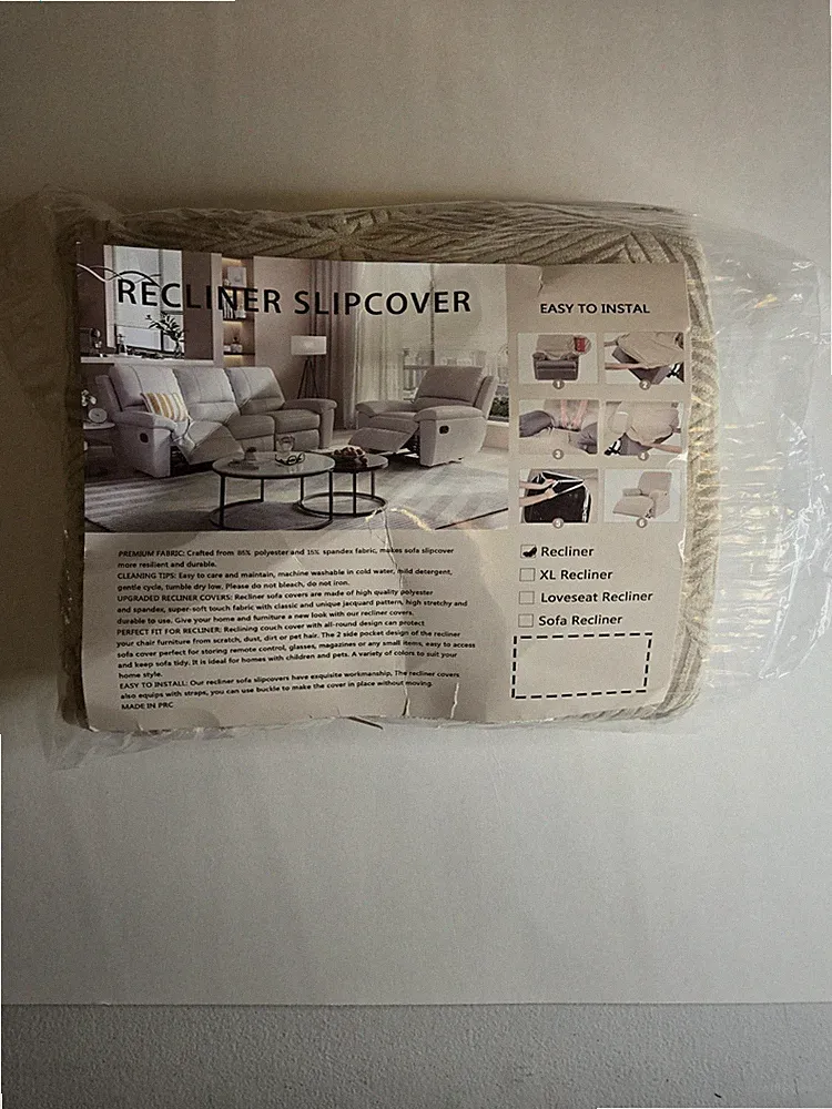 Recliner Cream Slip Over Cover