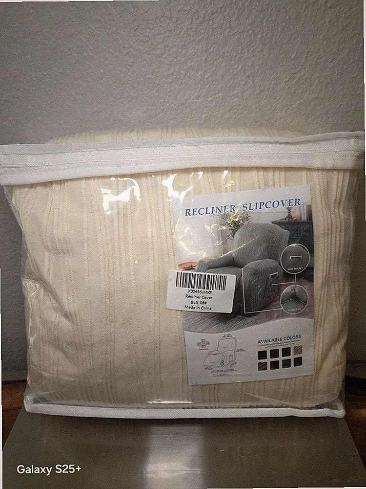 Recliner Slip Cover With Side Pocket