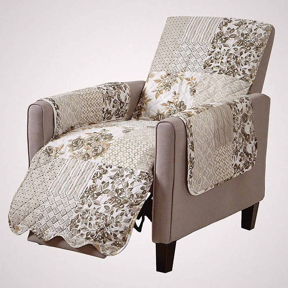 Reversible Furniture Cover, Fits Recliners, Easy Clean, Beige